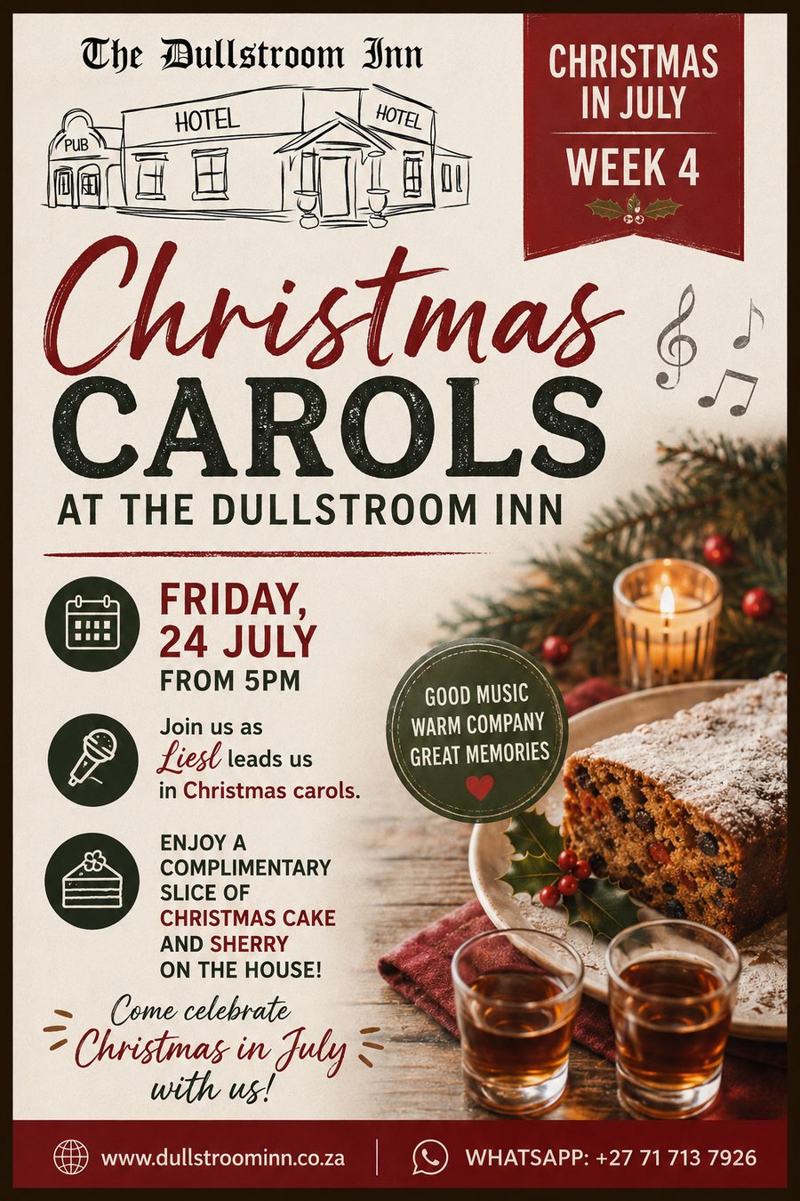 Carols at The Dullstroom Inn